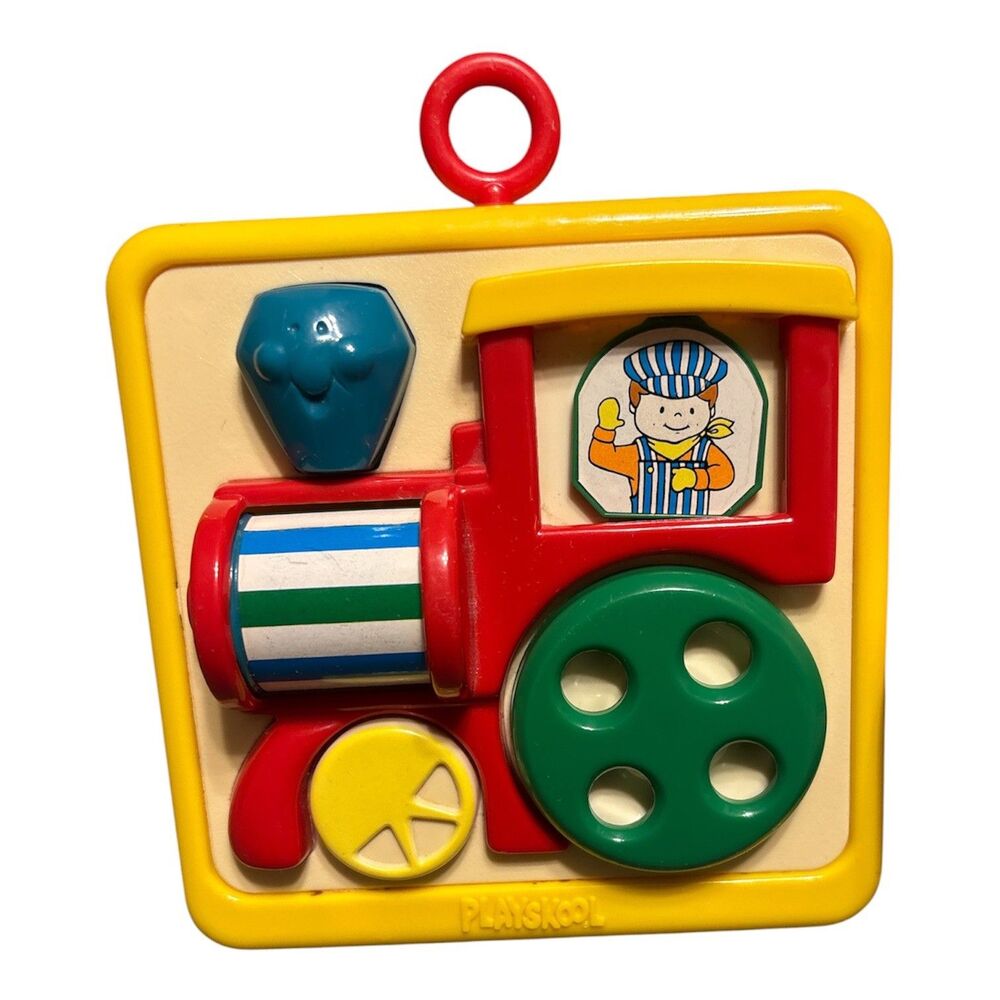 Playskool Lil Busy Box Baby Activity Toy Choo Choo Train Squeaker Vintage 1988